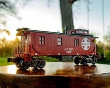 MTH Santa Fe Caboose ATSF 1604 Lighted O Gauge Needs TLC Runs Nice