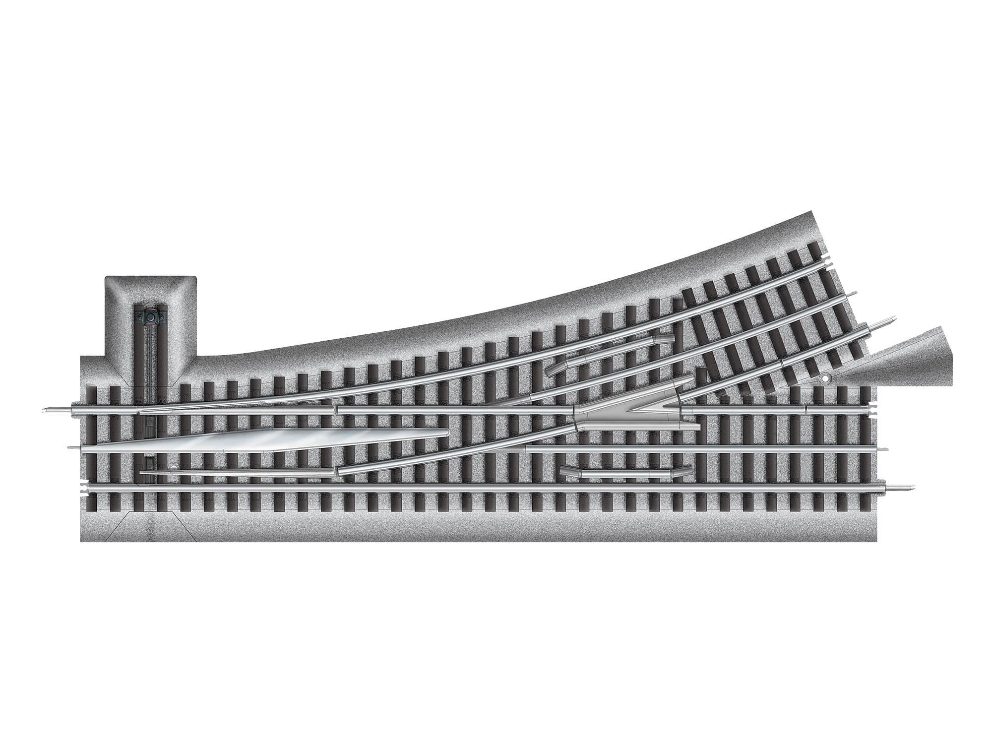 Lionel 262572R FasTrack O72 Turnout - Right