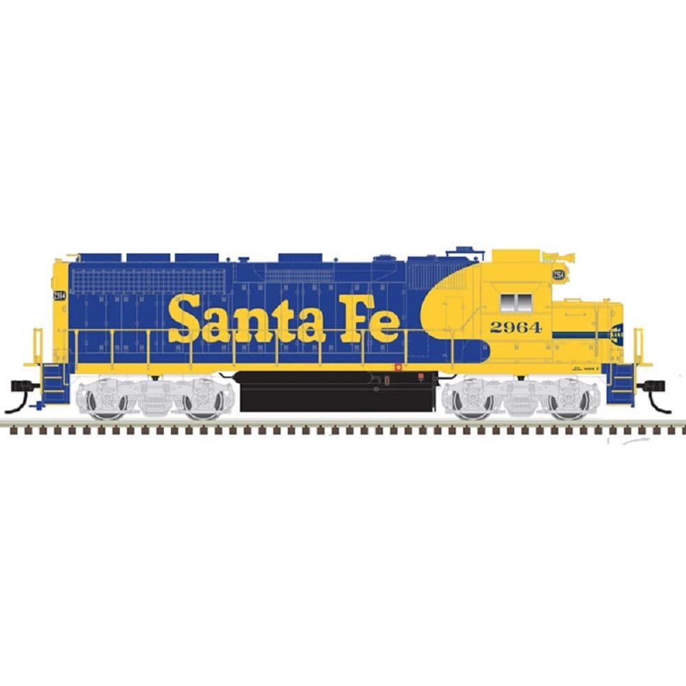Model HO Train Atlas 10004038 HO GP40 Gold Santa Fe #2964 (DCC/Sound)